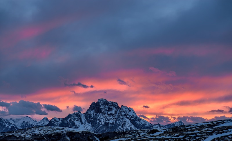 Sunset in the mountains